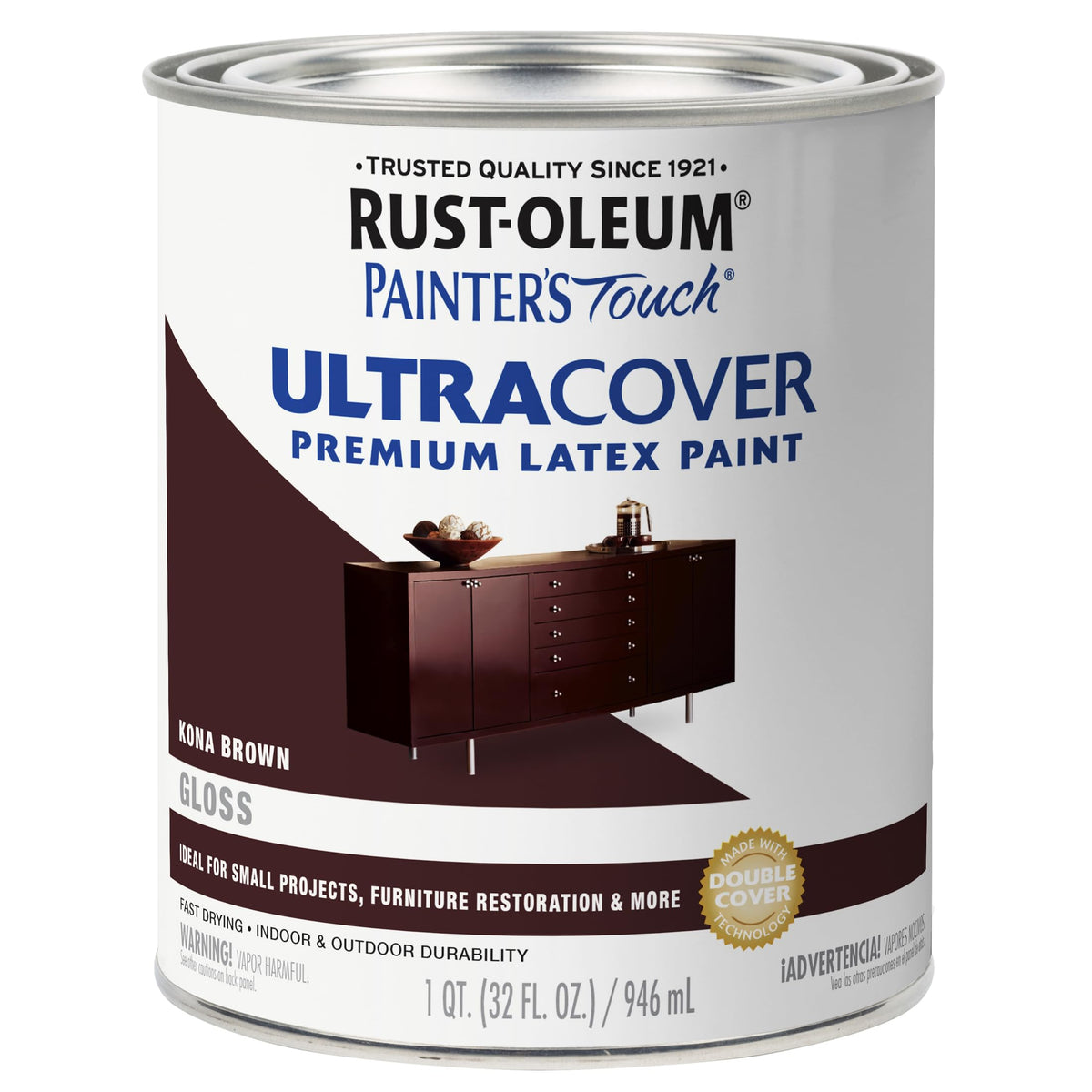 Rust-Oleum Painter's Touch Latex Brush-On Paint, Flat Black
