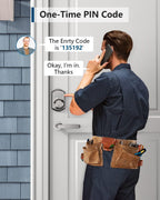 TEEHO TE001 Keyless Entry Deadbolt with Keypad for Front Door, Matte Black