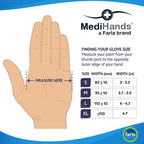 MediHands Clear Vinyl Powder Free Gloves | Food Safe | Disposable | Latex Free | Medium - Pack of 100