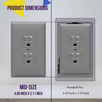 ENERLITES 10 Pack Outlet Covers Wall Plate for Duplex Receptacle, White