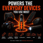 100PP AA Batteries 40 Pack | Alkaline 1.5V, 10-Year Shelf Life