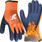 2 Pairs Waterproof Work Gloves Ultra-Grip Latex Coated Gardening Gloves, Durable and Versatile for Garden Car Fishing Outdoor Tasks