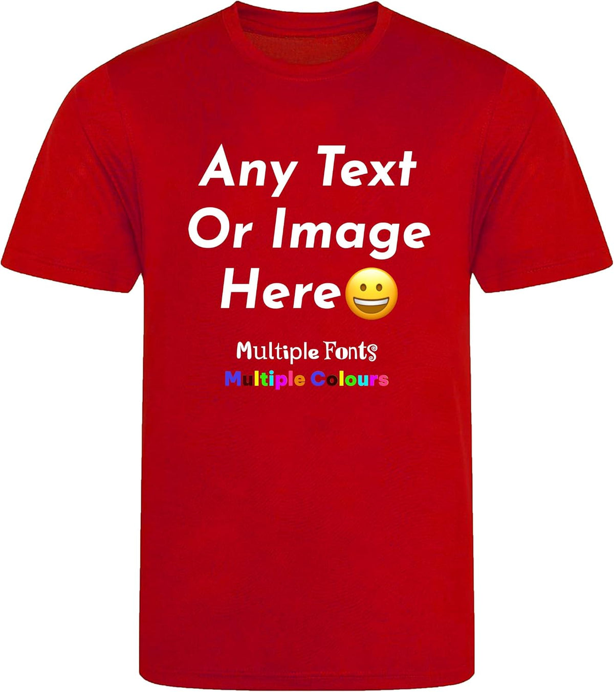 Varsany Personalised T Shirts Mens Womens Kids UK - Customised T Shirt with Any Text and Photo, Long-Lasting Printing - Design Your Own Custom T Shirt