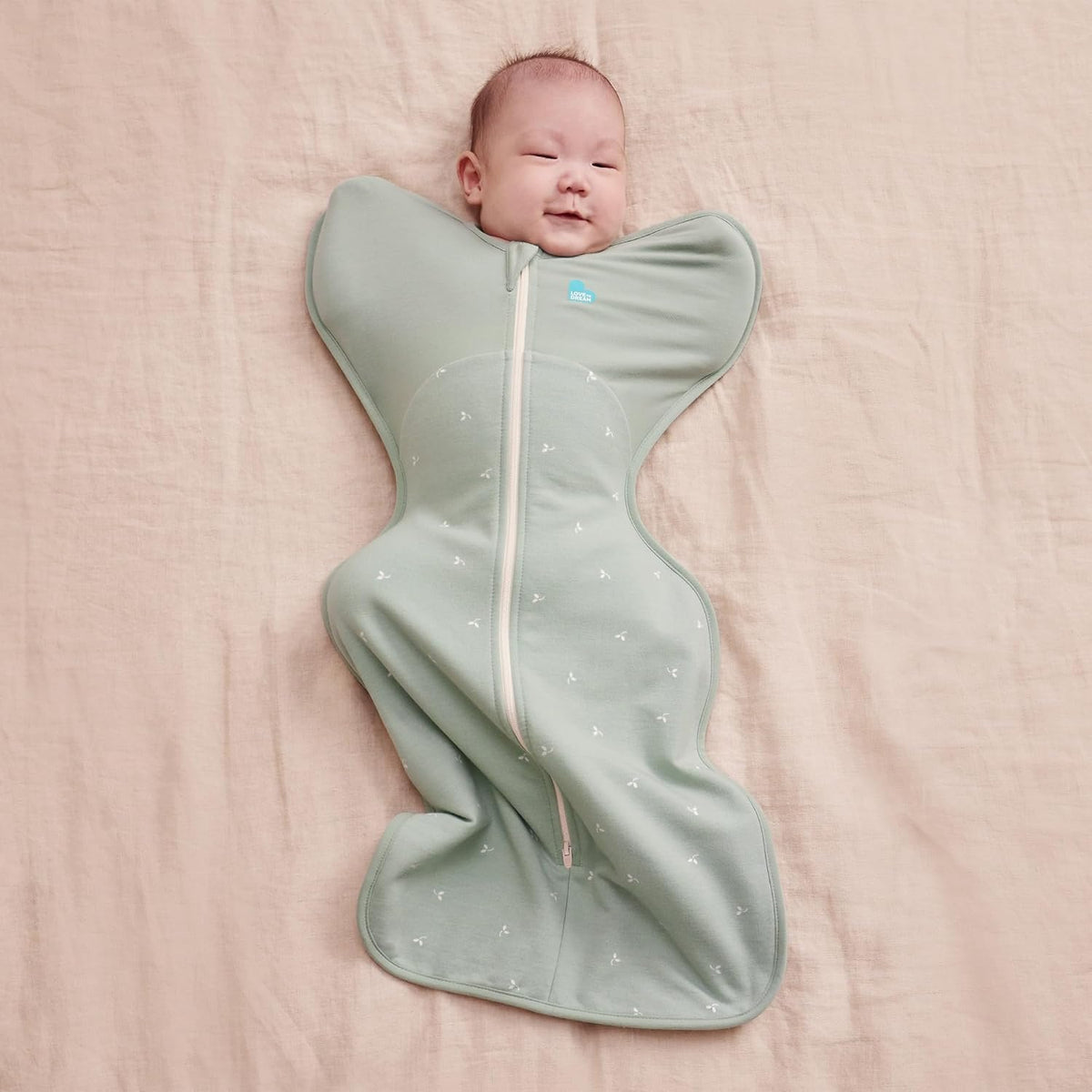 Love To Dream Swaddle Up, S 3.5-6kg, Olive Twigs, 1.5 Tog
