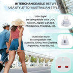 Double Dragon 2-Pack UK Electric Toothbrush & Shaver Plug Adapter | 2-Pin to 3-Pin Bathroom Converter | Supports UK EU Round & US Flat 2-Pin Plugs | 1A Fused | Compatible with Oral-B, Braun, Philips