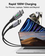 INIU USB C Cable, 2m White 100W Fast Charging Type C Cable