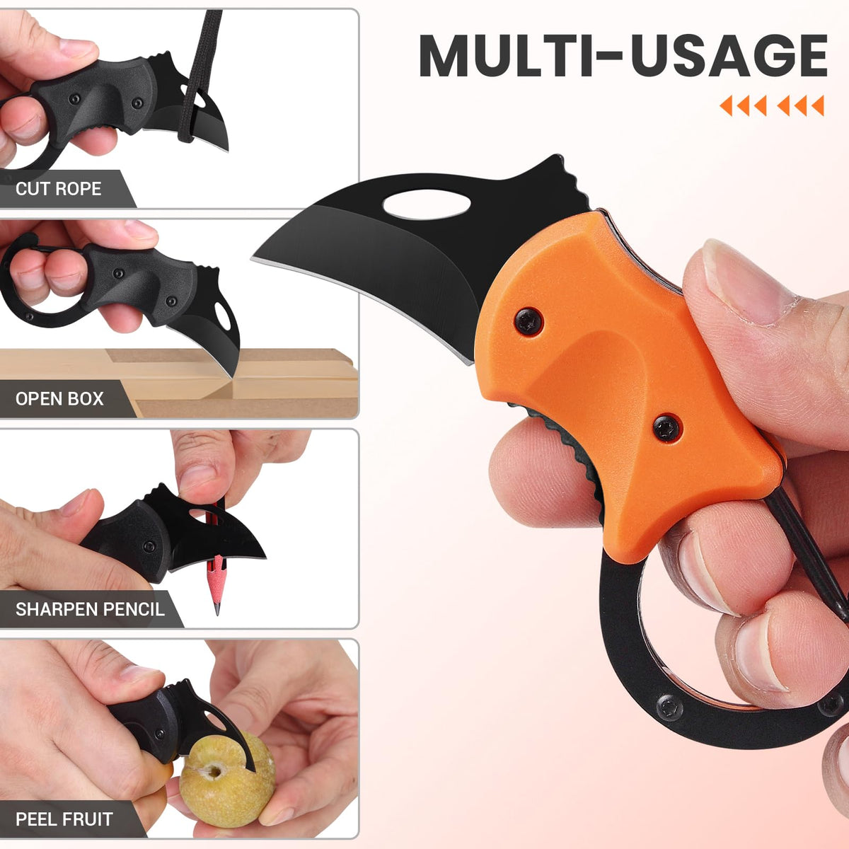 FUNBRO Small Pocket Knife, Cool Box Cutter with 1.34 Inch Sharp Blade