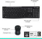 Logitech MK270 Wireless Keyboard and Mouse Combo for Windows