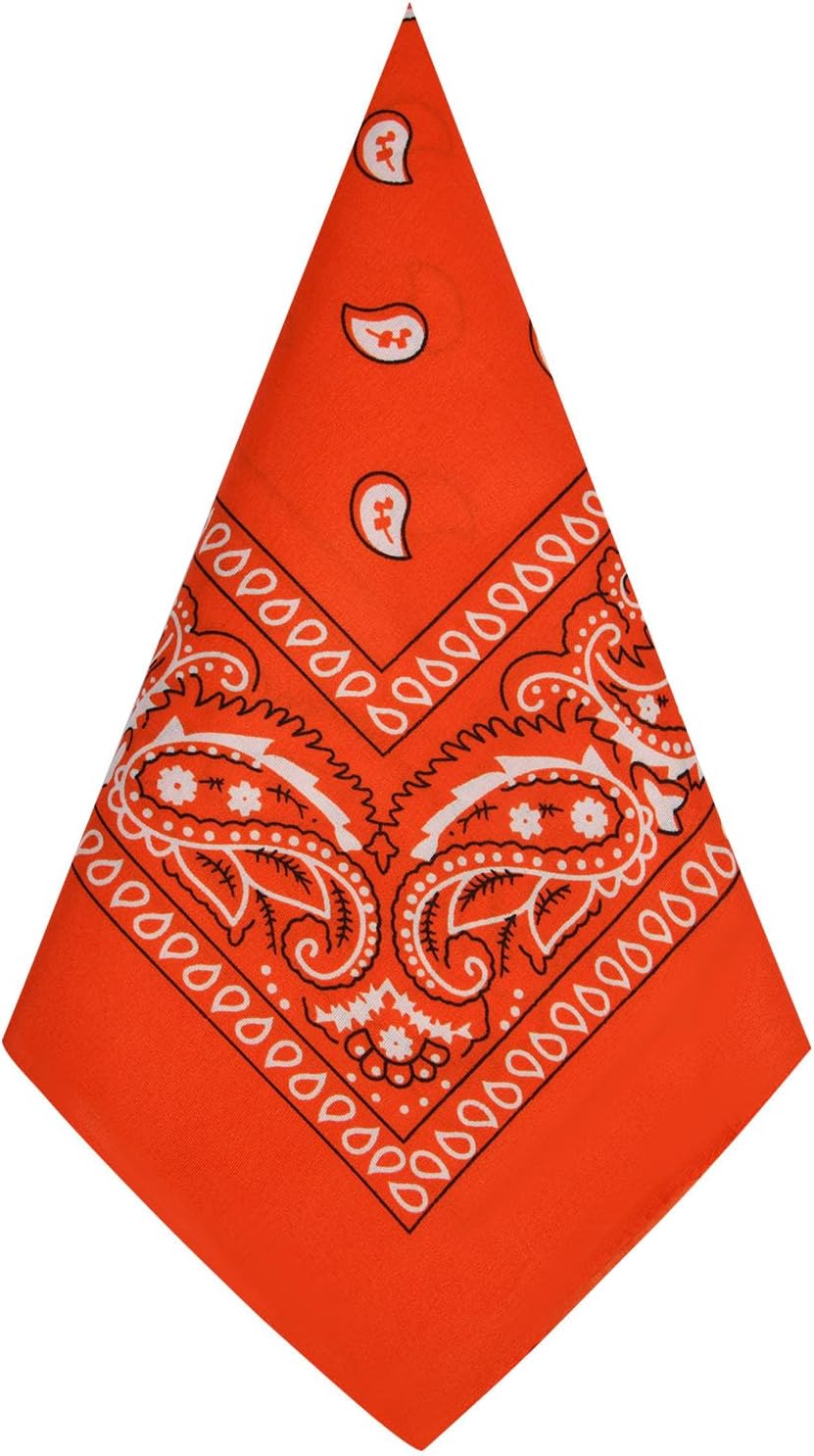 Aomig Bandana Head Scarf for Men and Women, Stylish Cowboy Headband Handkerchief, Multi-purpose Hair Scarf Paisley Print Unisex Headwraps, Bib Party Face Covering Headwear for Motorcycling