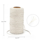 jijAcraft 50M White Cotton String: 2MM Cooking String for DIY Crafts