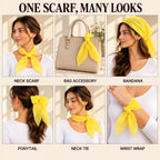 WESTEND CHOICE Square Chiffon Scarves Women's Neck Scarf 50s Retro Bandana