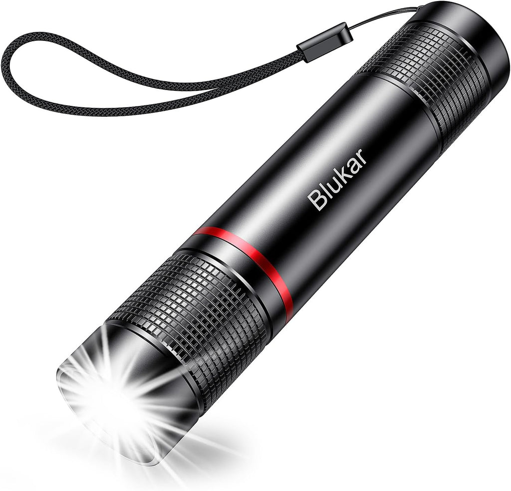 Blukar LED Torch Rechargeable, 2000L Super Bright Adjustable Focus Torches