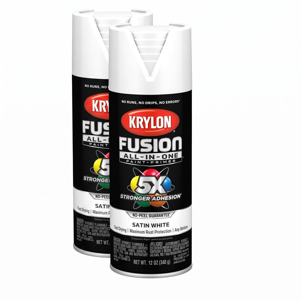 Krylon Fusion All-In-One, Metallic, Black Stainless Steel, 12 oz