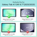 CoBak Case for Samsung Galaxy Tab A11+ Plus 11 Inch 2025/A9+ Plus 2023 - PU Leather Smart Cover with Auto Sleep/Wake for Tab A11+, Translucent Hard Shell, Multi-Viewing Angles, Orange