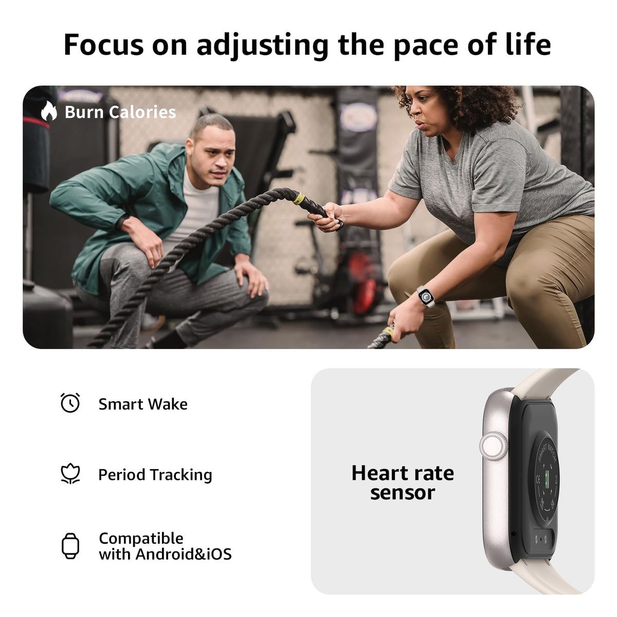 Smart Watch for Men Women Answer/Make Call,1.85" Smartwatch, Fitness Watch with Heart Rate Blood Pressure Sleep Monitor,140+Sports,IP68 Waterproof Step Counter Watch Compatible with Android IOS