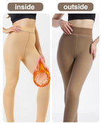 HOWIN Fleece Lined Tights Winter Thermal Tights for Women Fake Translucent