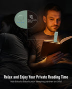 HIONXMGA Book Light,Rechargeable Reading Light for Books in Bed at Night