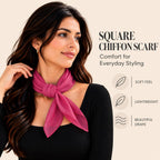 WESTEND CHOICE Square Chiffon Scarves Women's Neck Scarf 50s Retro Bandana