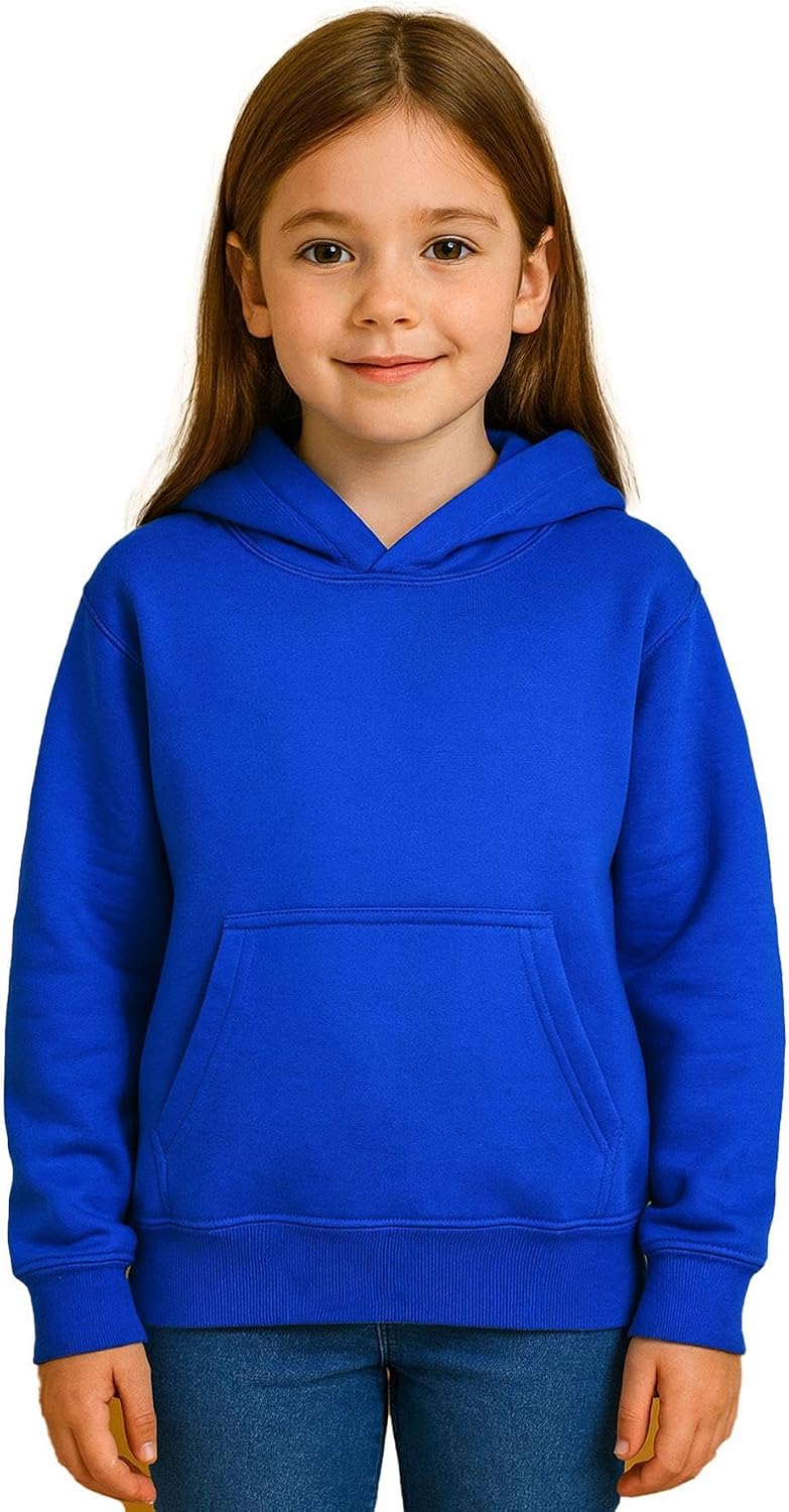 A2Z 4 Kids Girls Boys Plain Sweatshirt Tie Dye Pullover Shirt Fleece Hooded Jumper PE School Warm Coats Long Sleeve Top New Casual Fashion for Childrens Unisex Age 2-13 Years