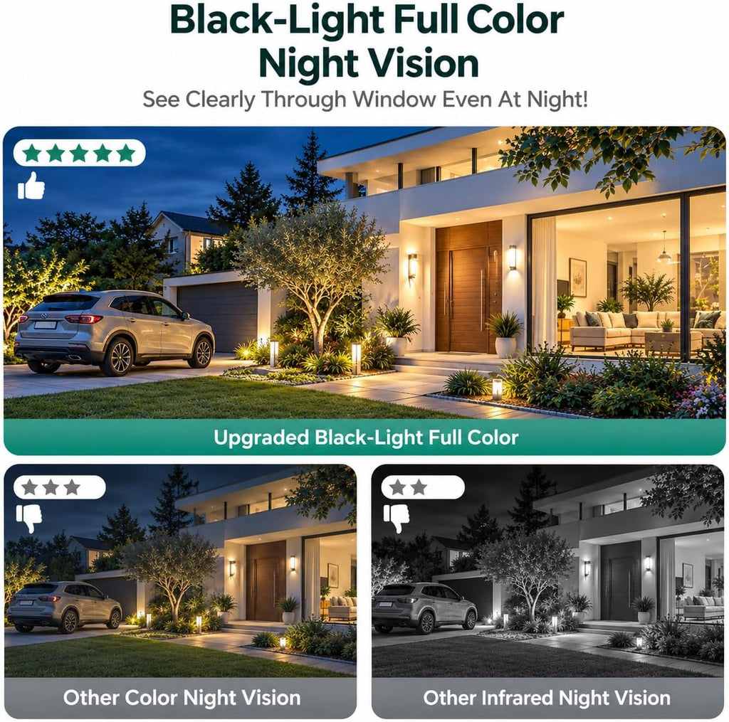 2K 3MP Window Security Camera with Motion Detection Indoor Window Cameras