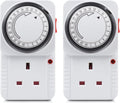 hbn 24Hour Mechanical Timer Plug Socket UK,Light Timers for Home Security