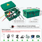 Hrensaw Medium Outdoor Electrical Box(10.6x5.5x4.5inch),Weatherproof Connection Box w/6 Cable Entry,IP54 Waterproof Extension Cord Cover Protect Power Strip,Timer,Plug,Holiday Lights,Black