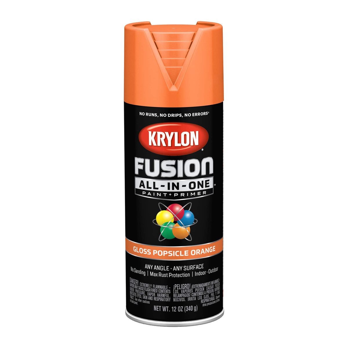 Krylon Fusion All-In-One, Metallic, Black Stainless Steel, 12 oz