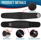 FEATOL Back Brace for Men & Women, Lower Back, Sciatica Pain Relief