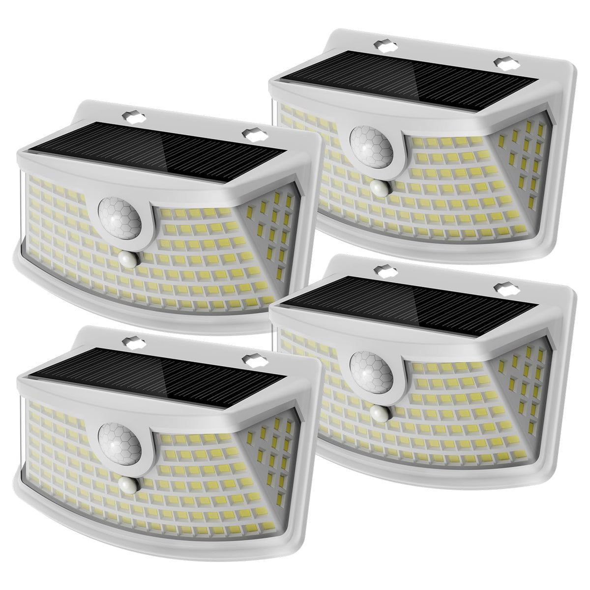 Aootek Solar Motion Sensor Lights Outdoor 120 LEDs, Black, 6 Pack