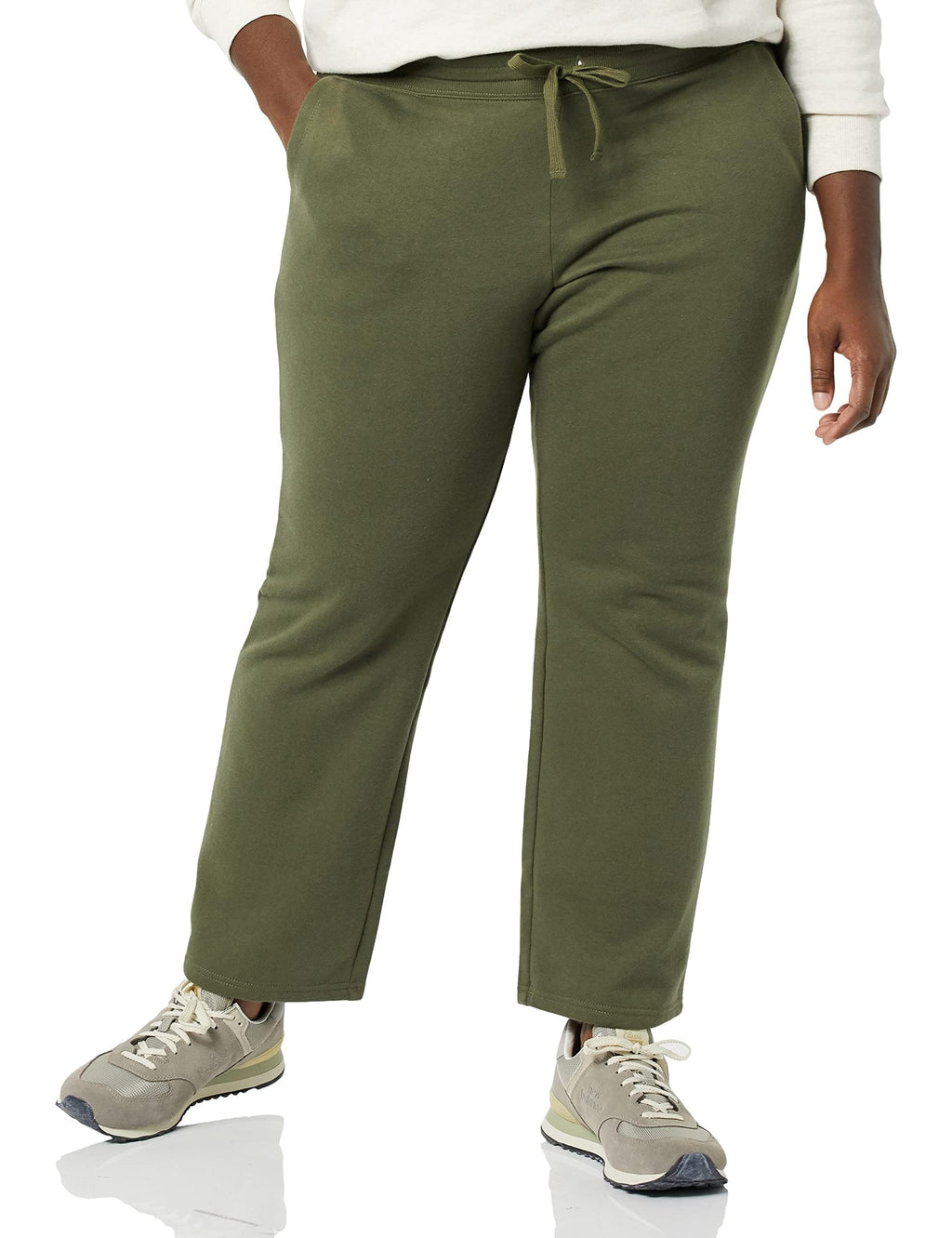 Amazon Essentials Women's Straight Leg Sweatpants with Drawstring for Women, Fleece