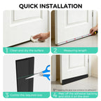 Hojoy Draft Excluder for Doors, Self Adhesive Door Draft Excluder 2 Pack