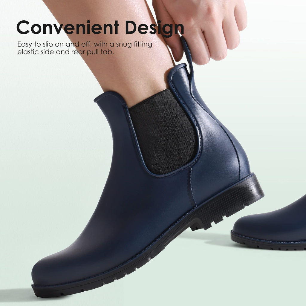 DREAM PAIRS Women's Ankle Wellies Chelsea Rain Boot