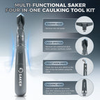 Saker Silicone Caulking Tool 3-in-1 Grout Removal Tool Classic Black