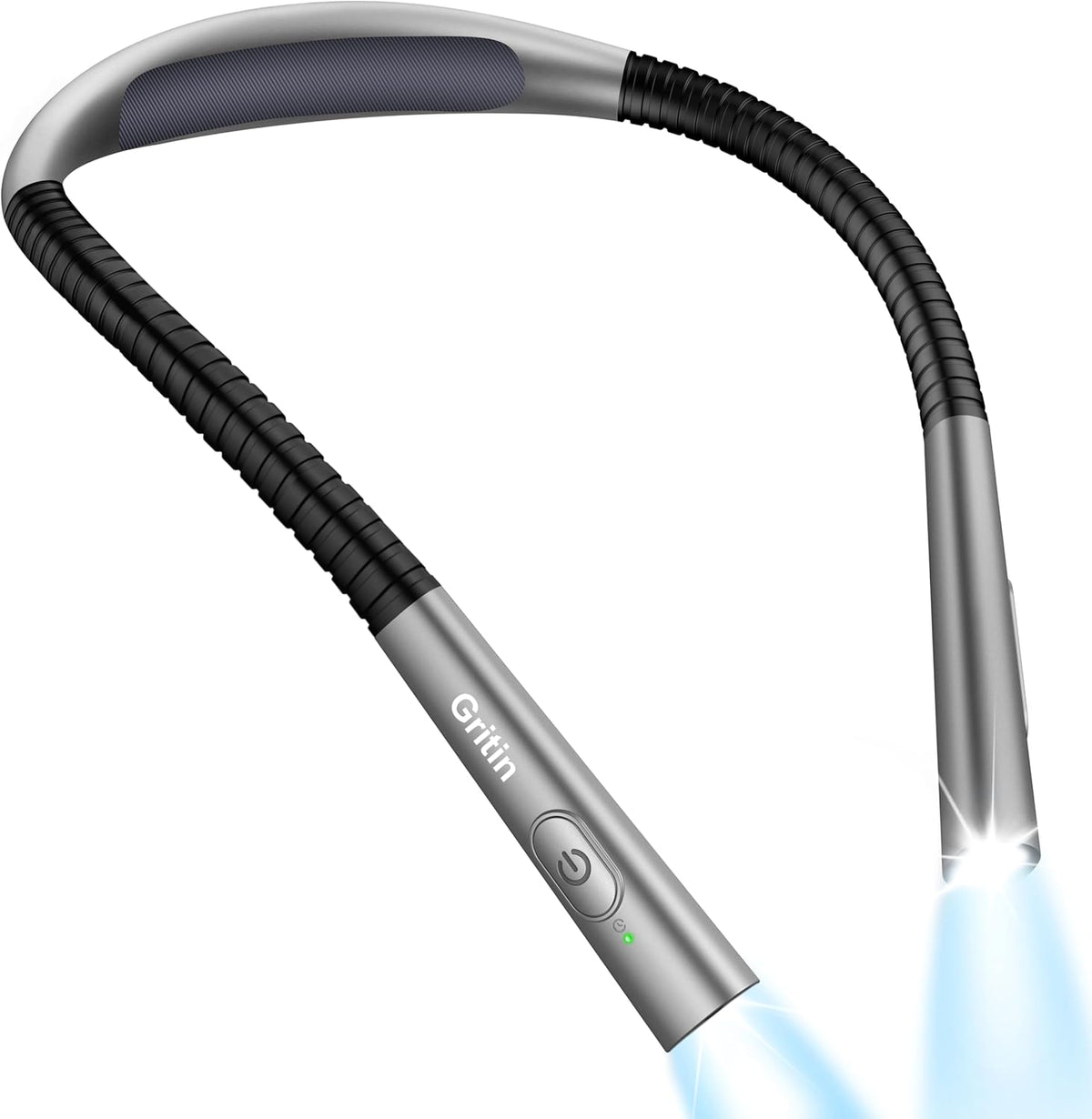 Gritin Book Light, Eye Caring 4-Color&5-Brightness Neck Light Reading Light