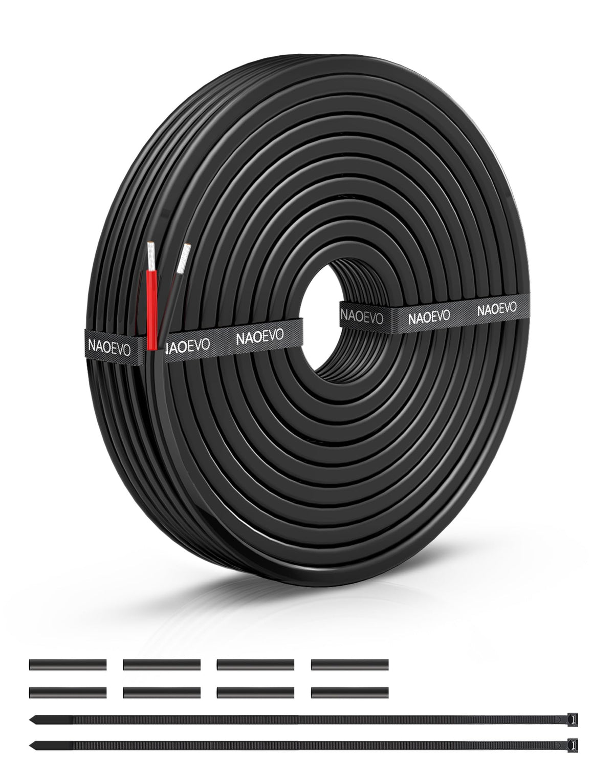 NAOEVO 14 Gauge Wire 3 Conductor, 14 Gauge Automotive Wire 12V Cable, 50FT