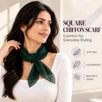 WESTEND CHOICE Square Chiffon Scarves Women's Neck Scarf 50s Retro Bandana