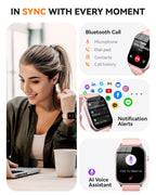 Smart Watch for Men Women- Answer/Make Call, 2026 IP68 Waterproof Fitness Tracker Watch with Sleep Step Counter Activity Smartwatch for Samsung Android iPhone iOS (Deep Burgundy, 1.83)