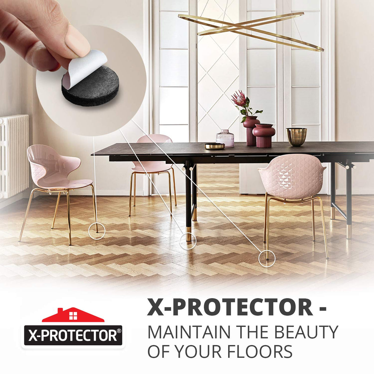 Felt Furniture Pads X-PROTECTOR 133 PCS Premium Furniture Pads - Felt Pads