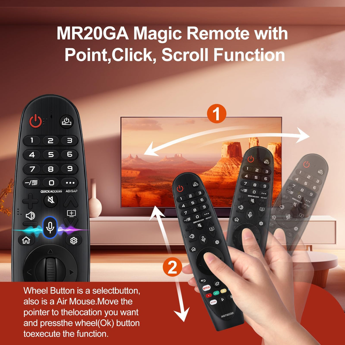 Replacement TCL TV Remote Control RC802N for TCL Android & LCD LED 4K Smart TVs: 32DS520, 40S6000FS, 49S6000FS, 49DP600, F43S5916, 50DP600, H32S5916, U49P6016, U55P6006 – No Setup Required