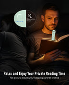 HIONXMGA Book Light,Rechargeable Reading Light for Books in Bed at Night