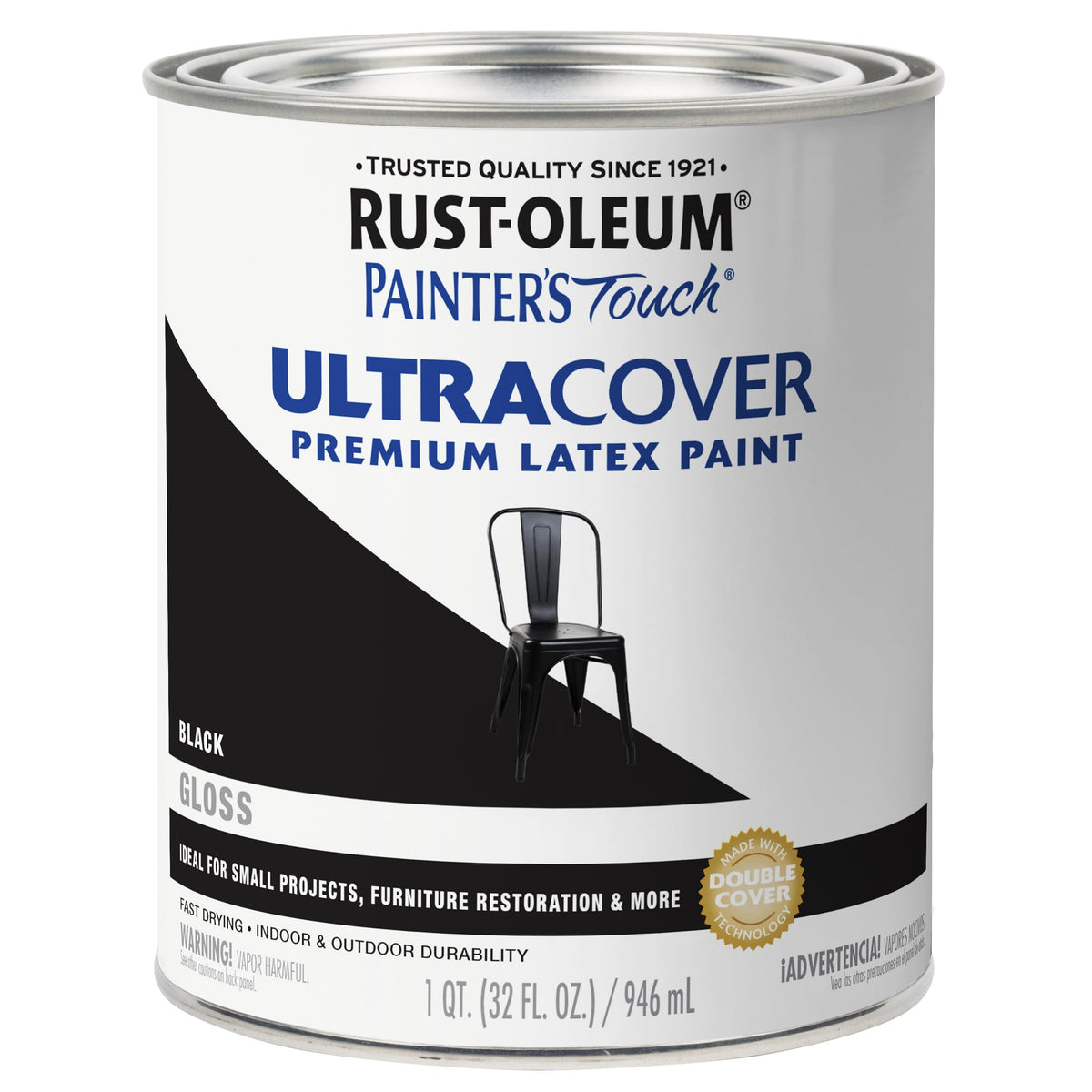 Rust-Oleum Painter's Touch Latex Brush-On Paint, Flat Black