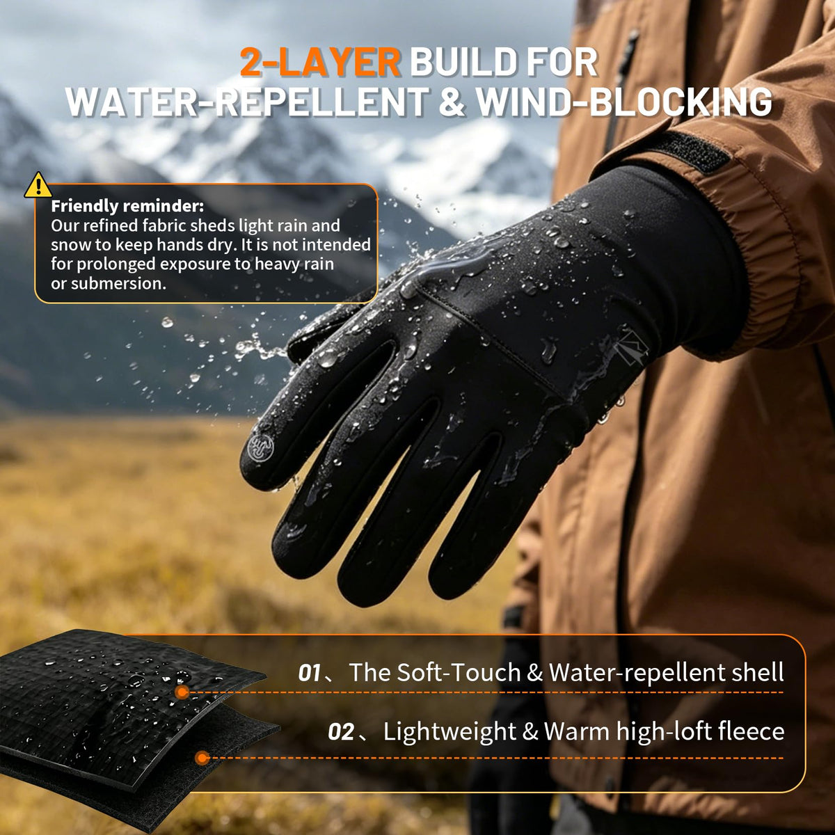 Thermal Winter Gloves for Men Women, Anti-Slip Touch Screen Liner Gloves for Running, Walking, Riding, Driving and Cycling