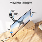 MOUNTUP 550 mm Long Arm TV Wall Bracket for 14–42 Inch TVs & Monitors