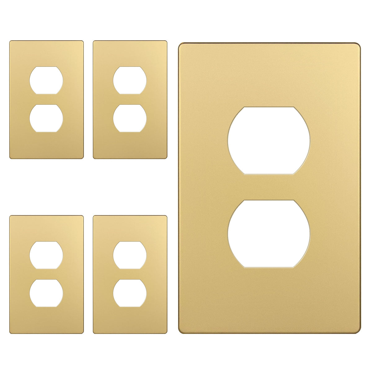 ENERLITES 10 Pack Outlet Covers Wall Plate for Duplex Receptacle, White