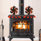 JossaColar Log Burner Fan Silent Operation | 6-Blade Stove Fans Log Burners | Wood Burner Fans Heat Powered | Fan for Wood Burning Stove | Fireplace Accessories Tools