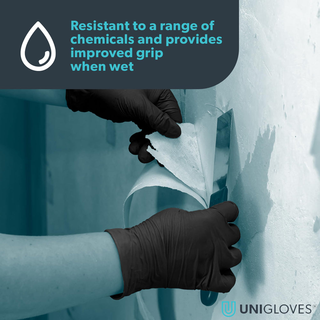 Unigloves Unicare Nitrile Examination Disposable Box of 100 Blue Gloves
