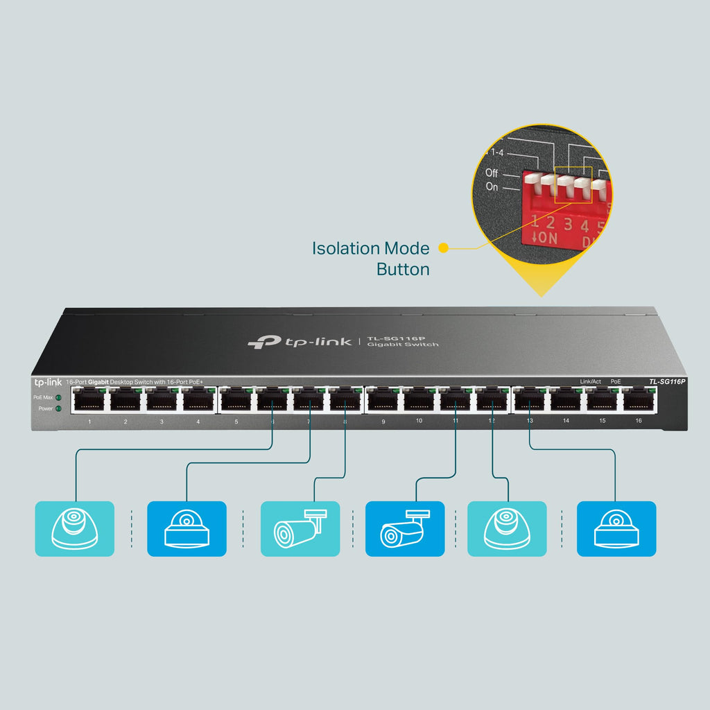 TP-Link LS1005G 5-Port Gigabit Network Switch, Ethernet Splitter