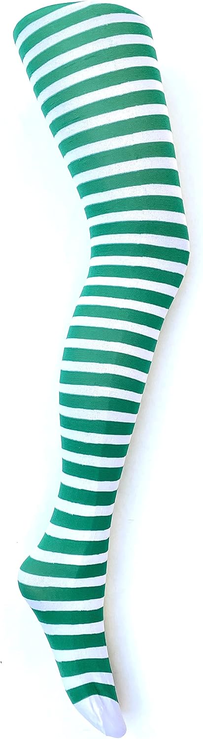 MYSASI Girls Striped Tights – Soft & Stretchy – Ages 6–14 – Perfect for School, Dance, Everyday Wear & Halloween - Kids Striped Machine washable tights - Halloween and party tights for kids