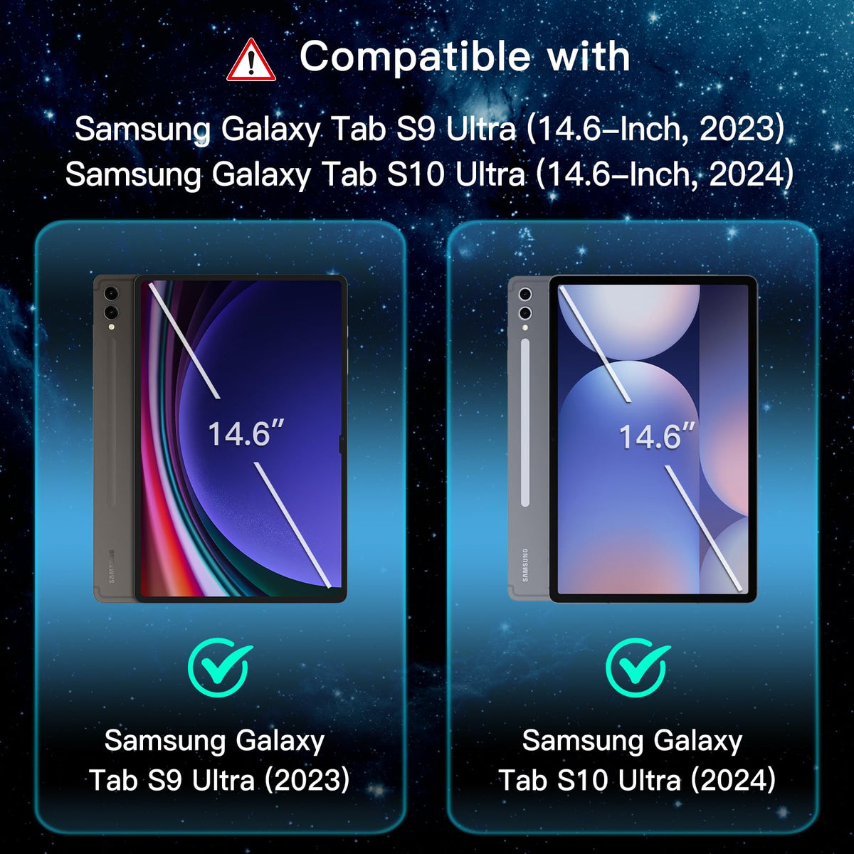 JETech Screen Protector for Samsung Galaxy Tab S6 Lite 10.4", 2-Pack