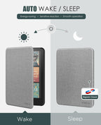 MoKo Case for 7" Kindle Paperwhite 12th Gen&Colorsoft 2024, Space Gray
